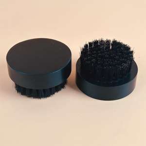 Brocha de afeitar de cerdas de jabalí 100% para hombre, brocha de madera Natural para el cuidado de la barba, paleta redonda y forma ovalada, tipo láser - Product Image 5