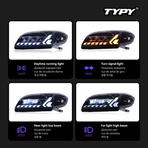 TYPY for 2005-2007 Toyota <b>Vios</b> headlight LED triple-lens conversion kit with daytime running lights and sequential turn signals - Product Image 5