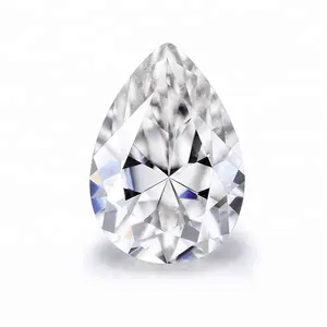 Starsgem loose gemstones DEF white color pear cut oval cut synthetic moissanite diamond