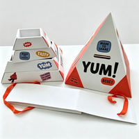 Boîte à finger foods pyramidale OEM, Halal, pour traiteur, pâtisseries, desserts, friandises, collations, bouchées légères, plateaux de dégustation, emballage multi-niveaux