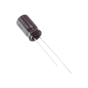 ตัวเก็บประจุแบบ Through Hole รุ่น UPS1J330MED ของผู้ผลิต ยี่ห้อ Manufacturer Channel ความจุ 33 ไมโครฟารัด วัสดุอลูมิเนียม 33UF 20% 63V แบบขาเสียบ - Product Image 1