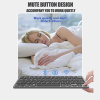 Vente chaude LED Clavier Souris Ensemble Mini Clavier de Jeu Sans Fil et Souris Cobmo pour Téléphone et Ordinateur