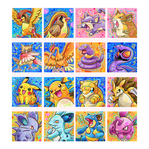 Populaire et très vendu : Art de bande dessinée Pokémon, Fan art Pikachu, Collection d'accessoires, Aimant de réfrigérateur en acrylique, Booster Pack, Jeu de société - Product Image 3
