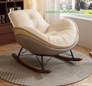 Mecedora de metal ajustable para el hogar, muebles modernos de estilo europeo con panel de <span class=keywords><strong>madera</strong></span> para comedor y dormitorio - Product Image 1