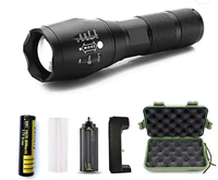 Mini lampe torche LED multi-modes en alliage d'aluminium, portable, fonctionnant avec des piles AAA, modes Haute/Moyenne/Basse/Flash/SOS, 30000