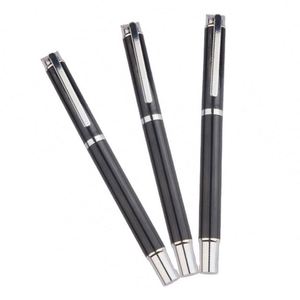 High Quality 1.0 mm Black Metal Ballpoint <b>Pen</b> with Custom Logo Stainless Steel for Business for Gifts - Product Image 1
