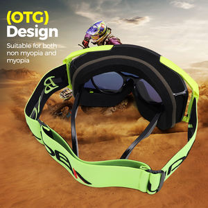 نظارات دراجة نارية بحزام قابل للتعديل مع وقاية من الغبار بالجملة نظارات دراجة نارية للدراجات النارية لرياضة الهواء الطلق عدسة اسطوانية - Product Image 6