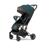 Poussette bébé moderne, portable, pliable, en lin, avec cadre en acier inoxydable et ceinture de sécurité à cinq points