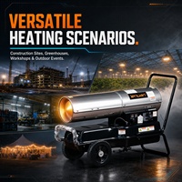 Chauffage diesel en acier inoxydable LN330KTCE 100KW avec protection contre l'extinction de la flamme pour atelier et serre