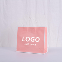 Sacs cadeaux en papier kraft brun de luxe personnalisés avec votre propre logo, poignées, matériaux recyclés pour l'emballage de chaussures, vêtements, chaussettes et fourrures