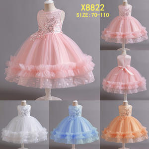 Elegante Vestido de Niña con Flores, Traje de Ceremonia de Boda, Atuendo de Cumpleaños, Vestido de Tul Blanco para Primera Comunión, Ropa de Gala para Niñas - Product Image 3