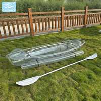 Kayak monoplace PC avec siège transparent, sac flottant et kit de réparation pour lac, directement de Chine, Lumark, résistant aux UV