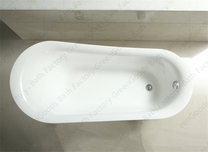 Baignoire ovale autoportante en acrylique, peut se poser sur <span class=keywords><strong>les</strong></span> <span class=keywords><strong>pieds</strong></span>, avec robinet, pour le style français, noir - Product Image 6