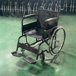 Fauteuil roulant manuel Lutron Healthcare en acier, capacité de charge 100 kg, pliable, pour personnes âgées - Product Image 1