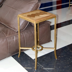 Juego de Mesas de Centro Cuadradas al por Mayor, 2 Mesas Auxiliares de Madera con Base de Metal para Sala de Estar, Oficina en Casa, Habitación de Invitados, Mesas Auxiliares para Sofá - Product Image 5