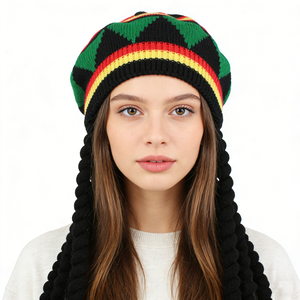 MH-1585 bonnet Rasta <span class=keywords><strong>tam</strong></span> avec dread locks rasta perruque bonnet Rasta - Product Image 2