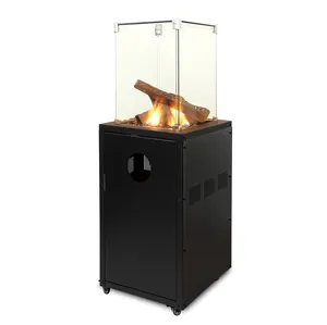 patio heaters gas with real dancing visible flames of gas fire pit burner CE approved lounge LPG heater CE