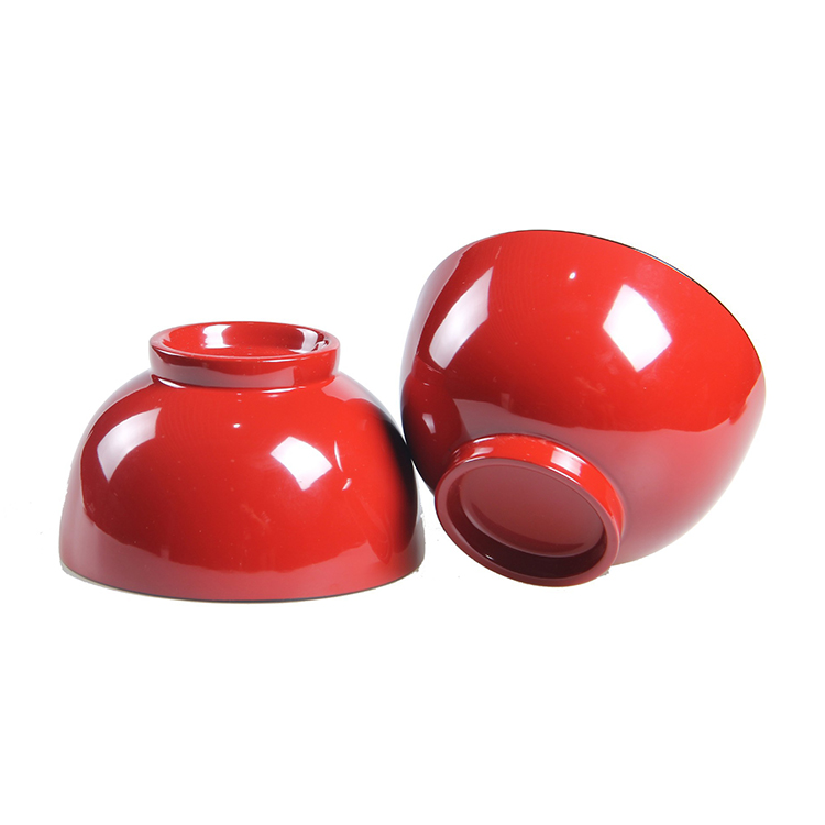 Amazon top seller japanese Rustic 5.5 inch red ceramic soup bowls noodles bowls