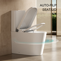 Toilette intelligente moderne avec capteur au pied, ouverture automatique, siège chauffant, fonction bidet, toilette en céramique pour salle de bain
