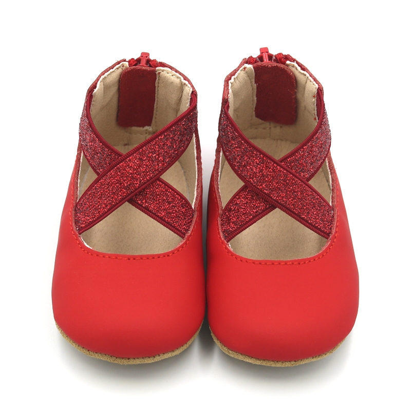 Розовая детская обувь Мэри Джейн красного цвета Рождественская кожаная детская обувь для девочек