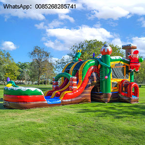 Château sautant gonflable de qualité commerciale Maison rebondissante avec toboggan sec et humide Château sautant gonflable Castillo - Product Image 2