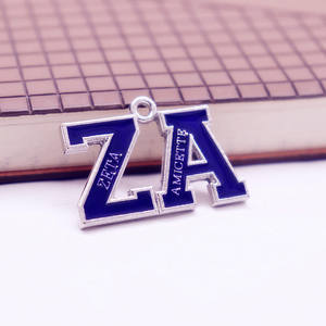 RTS Zeta Phi Beta Capítulo Inspirado Luz y azul real esmaltado Amicette y Amicae Fabricación <span class=keywords><strong>de</strong></span> joyas Colgante <span class=keywords><strong>de</strong></span> dijes <span class=keywords><strong>de</strong></span> letras - Product Image 6