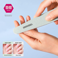 Ensemble de 6 limes à ongles professionnelles lavables, limes en émeri, lime zébrée, outil de manucure, bloc de polissage et de ponçage
