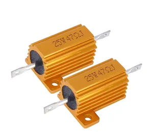 RX24 25W Power Golden Aluminium gehäuse Draht gewickelter Widerstand Draht gewickelt