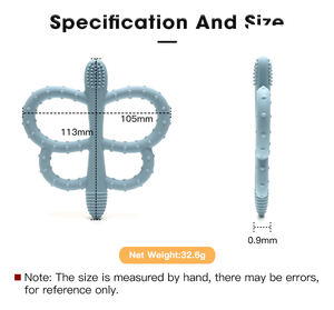 Massaggiagengive in Silicone per Neonati 0-12 Mesi Senza BPA Personalizzato Giocattolo da Masticare Stile Animale Carino Anello Sensoriale per Dentizione Regalo - Product Image 3