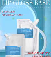 Base de gloss à lèvres végétalienne en gros, pailletée, cosmétique, maquillage nude, mat, transparente, pour DIY
