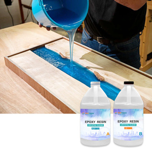 Prix d'usine <span class=keywords><strong>pas</strong></span> <span class=keywords><strong>cher</strong></span> Résine époxy liquide pour moule à bois Table à manger rivière résine époxy bois massif - Product Image 3