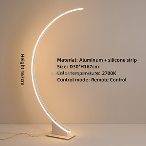Lampadaire moderne postmoderne LED RGB <span class=keywords><strong>Foscarini</strong></span> Support en laiton Éclairage minimaliste Corps en aluminium Finition fer or noir Salon - Product Image 2