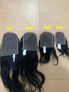 Amara供应商最佳销售原始头发封口5*5人发无胶假发小结无脱落女批发现货 - Product Image 4