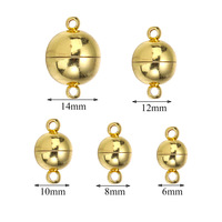 Fermoirs et crochets magnétiques en cuivre plaqué or 14 carats pour la fabrication de bijoux DIY, connecteurs de finition pour bracelets et colliers, bijoux pour couples