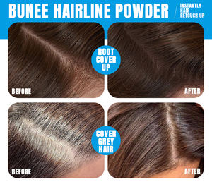BUNEE 14 renkler OEM su geçirmez 4g 6g kapak grery saç kalın sakal kök Touch Up Hairline toz - Product Image 2