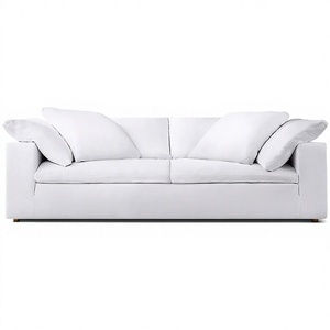 Set di Divani Chesterfield per Soggiorno, in Velluto <span class=keywords><strong>e</strong></span> Spugna, Tessuto Personalizzabile, Rivestimento Rimovibile, <span class=keywords><strong>Divano</strong></span> Componibile Moderno Stile Cloud - Product Image 3