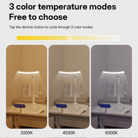 Correcteur de posture portable pour les yeux, 3 modes de couleur, lampe de bureau LED rechargeable et pliable pour la lecture des étudiants