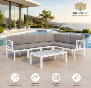Canapé modulaire de jardin résistant aux intempéries - Canapé modulaire d'extérieur pour patio - Product Image 5