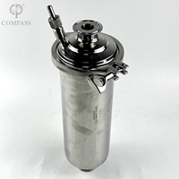 Vanne de purge d'air hygiénique DN40 en acier inoxydable de qualité alimentaire avec élément filtrant en PTFE, PP, nylon et vanne de vidange