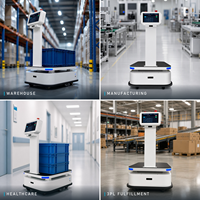 Robot de transport mobile AGV AMR avec capacité de charge de 500 kg, navigation laser SLAM pour la manutention de matériaux industriels en usine