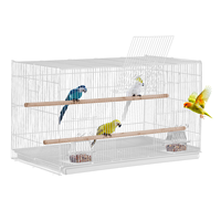 Cage à oiseaux en métal en gros d'usine, petite cage à perroquet, conception OEM, cage d'élevage en acier pour canaris, facile à assembler