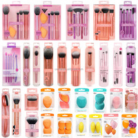 Pinceau de maquillage individuel 1411 Real Technique, nouvelle marque, expert, pour le visage, rose doré, biodégradable, format voyage, pailleté, type Kabuki, pour fond de teint