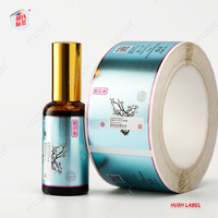 Étiquettes autocollantes personnalisées en vinyle holographique durable pour produits cosmétiques et soins de la peau, impression imperméable pour l'emballage des bouteilles de boissons