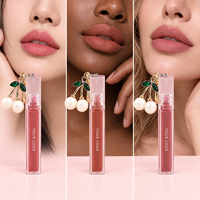 Gloss à lèvres végétalien personnalisé, label privé, sans cruauté, waterproof, fini mat, anti-transfert, rouge à lèvres liquide mat avec porte-clés