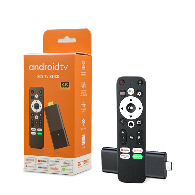 Revolutionary Design Quality Smart Tv Stick Android 10 ATV Allwinner H313 4K HDR TV Stick with BT Voice Remote S02 TV Stick