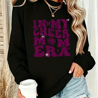 Transfert thermocollant personnalisé Bling pour T-shirt, motif Maman de la Cheerleading avec strass