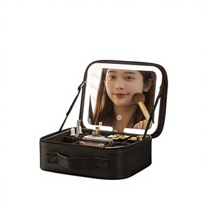 Nuovo Modello di Beauty <span class=keywords><strong>Case</strong></span> Apribile in PU con Specchio e Luce LED, Impermeabile, Resistente, Espandibile, Grande Capacità, Portatile per Viaggi - Product Image 5