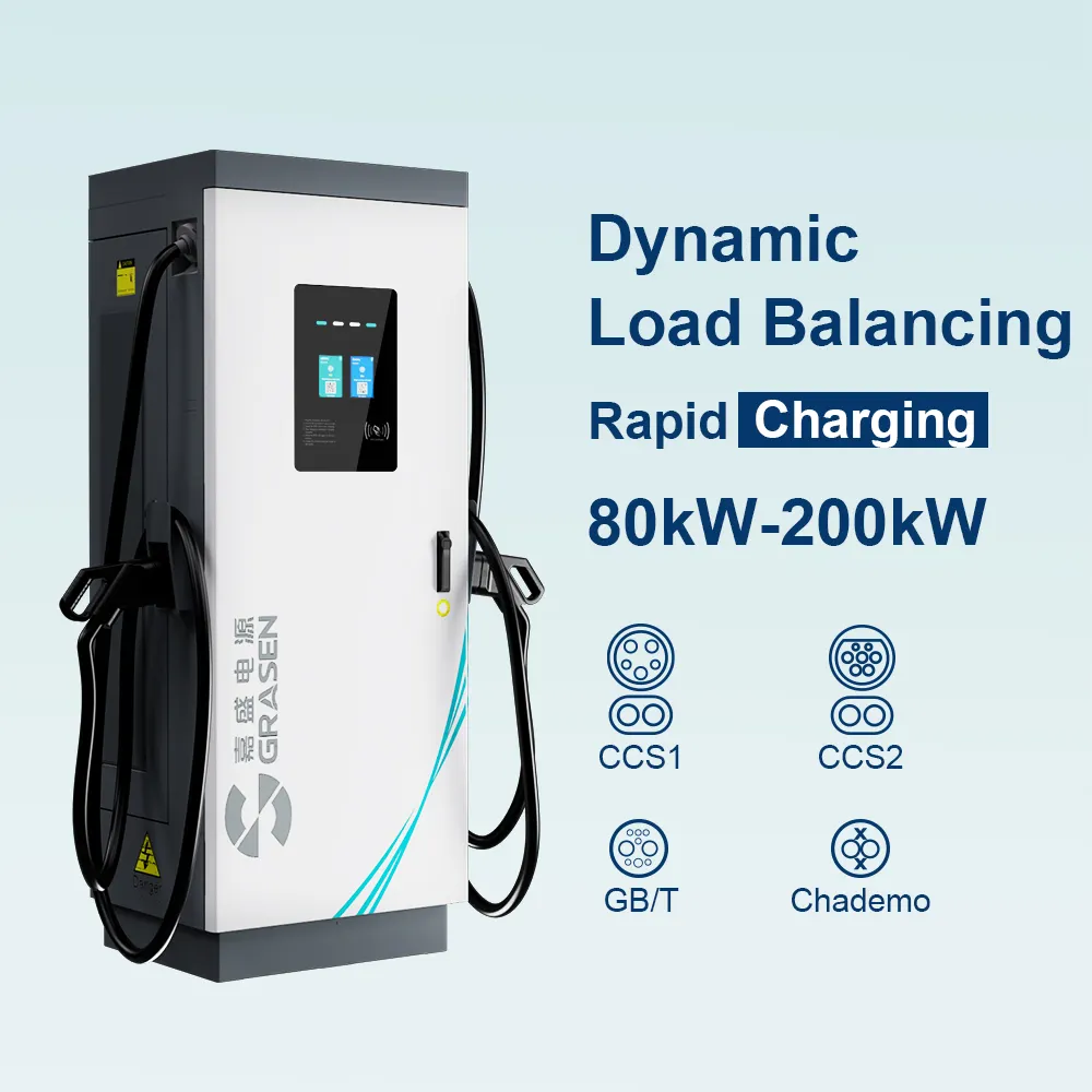 CE Module 60Kw To 200Kw Commercial Floormount Dual Gun CCS2 DC Fast Electric Charging Stations For Electric Cars GBT Ev Charger