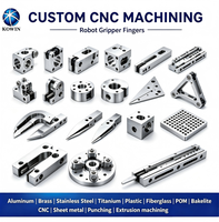Pinza Robótica de Precisión CNC Personalizada OEM, Pinza Paralela con Mordazas Ajustables, Herramienta Neumática, Pinza Robótica Industrial