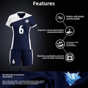 معدات تدريب للنساء ، مجموعة زي جيرسيه مخصصة للكرة الطائرة للنساء ، طباعة عدد الرجال - Product Image 4